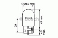 Лампа накаливания  w21w 12v 21w 1987302251