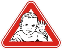 Знак самоклеющийся наружный "Ребёнок в машине", AutoStandart, Россия 108806