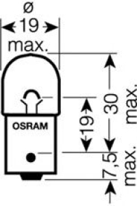 Лампа R10W 12V (10W) BA15s 5008