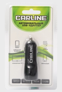 Адаптер CARLINE® для авто на 2хUSB 12/24В/черный ch-2ub